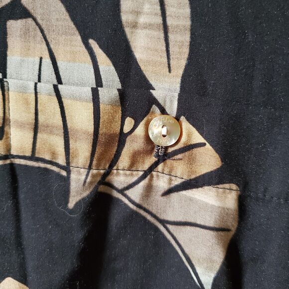 Tori Richard Mens Hawaiian Palm Short Sleeve 100% Viscos Lawn Surf Luau Shirt L - Picture 5 of 13